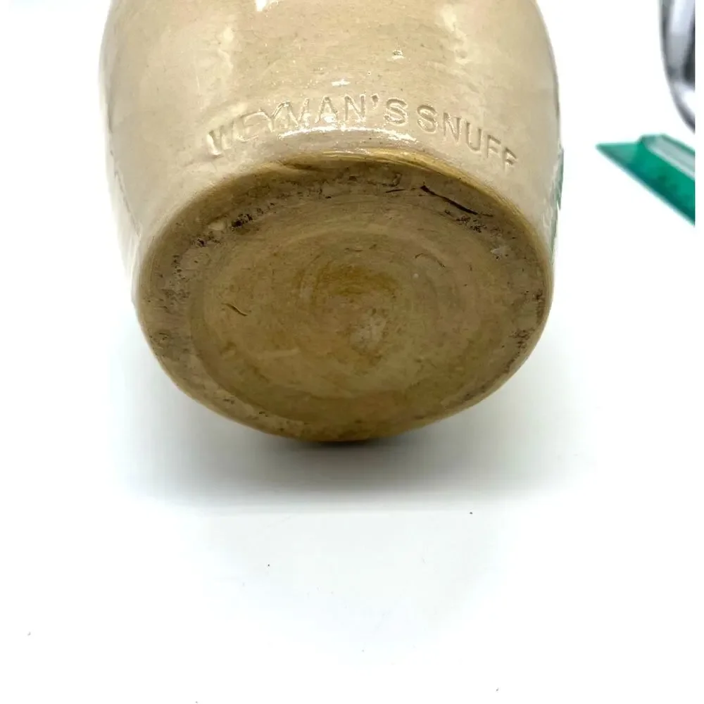 Vintage‎ Weyman's snuff Jar Tobacciana Pottery Vase